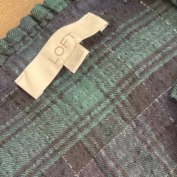 Loft Shimmer Plaid Tiered Dress - Picture 5 of 7